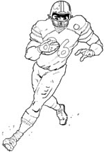 football player printable coloring page